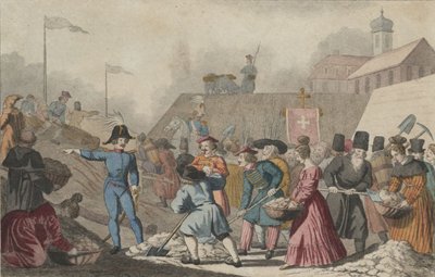 Poles Fortify Warsaw, Their Capital by Georg Benedikt Wunder